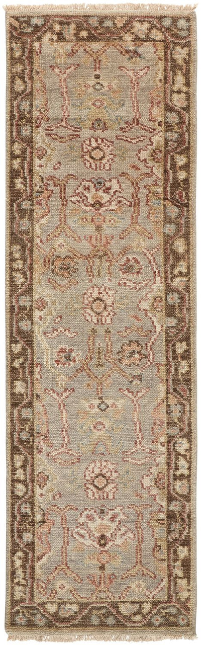 product image for Irie Hand Knotted Gray and Brown Rug by BD Fine Flatshot Image 1 15