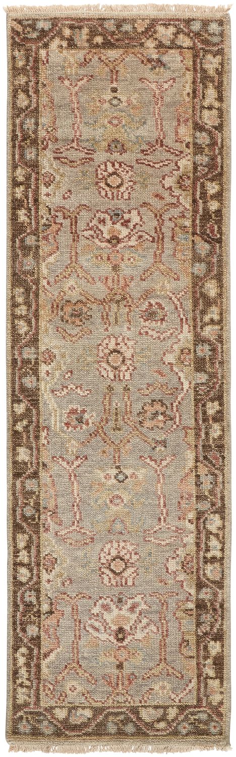 media image for Irie Hand Knotted Gray and Brown Rug by BD Fine Flatshot Image 1 280