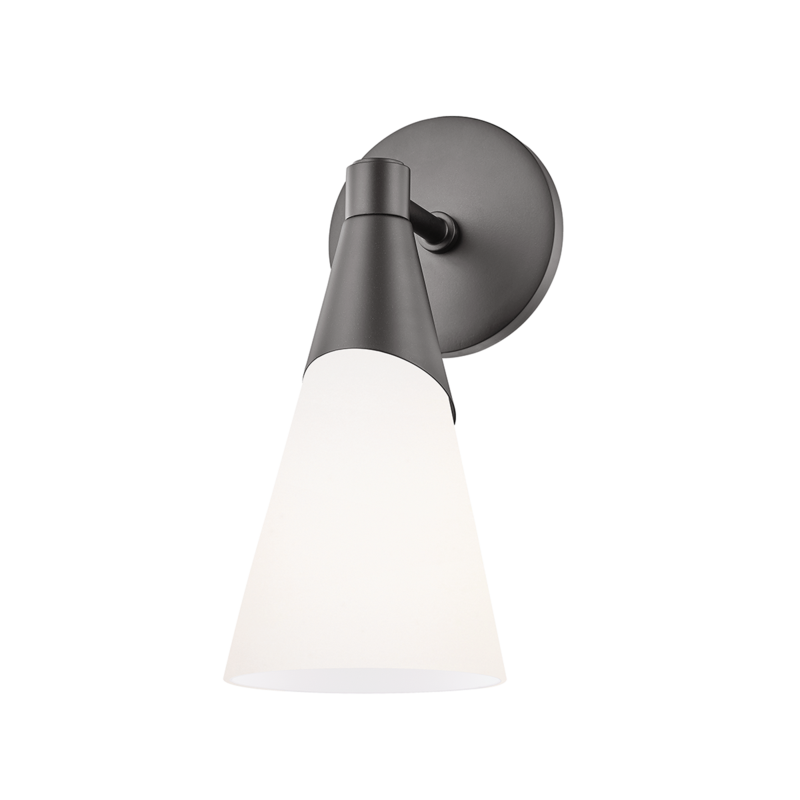 media image for parker 1 light wall sconce by mitzi h312101 blk 1 230