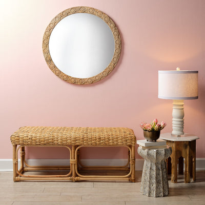 product image for Relief Carved Round Mirror 6 21