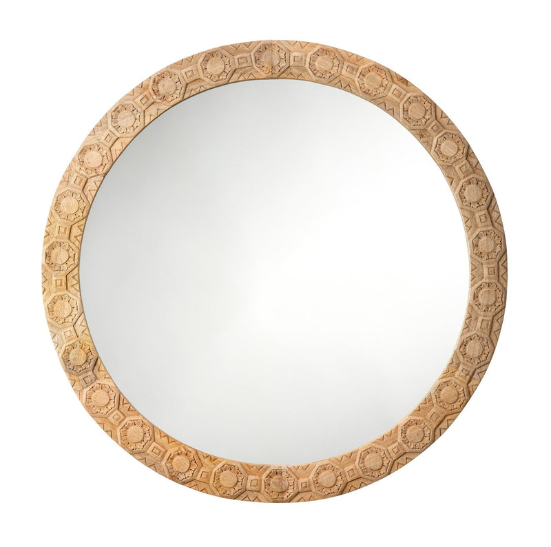 media image for Relief Carved Round Mirror 1 293
