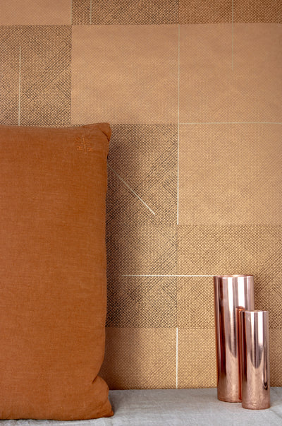 product image for Squares Wallpaper in Terracotta by Hawkins New York 21