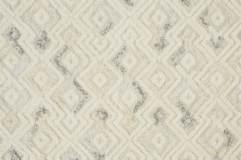 media image for Elika Hand Tufted Ivory and Blue Rug by BD Fine Texture Image 1 236