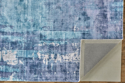 product image for Cashel Hand Woven Navy and Ocean Blue Rug by BD Fine Fold Image 1 47