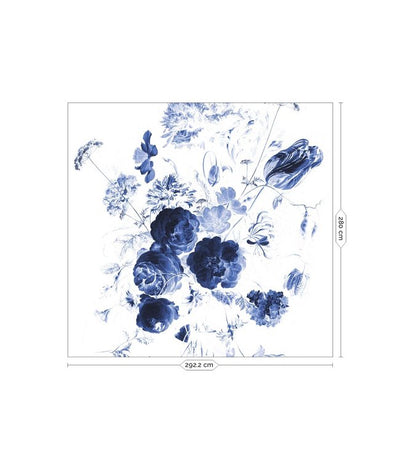 product image for Royal Blue Flowers Wall Mural by KEK Amsterdam 7