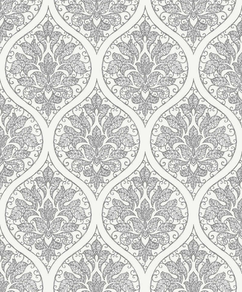 media image for Emporium Ogee Cream/Silver from the Emporium Collection by Galerie Wallcoverings 27