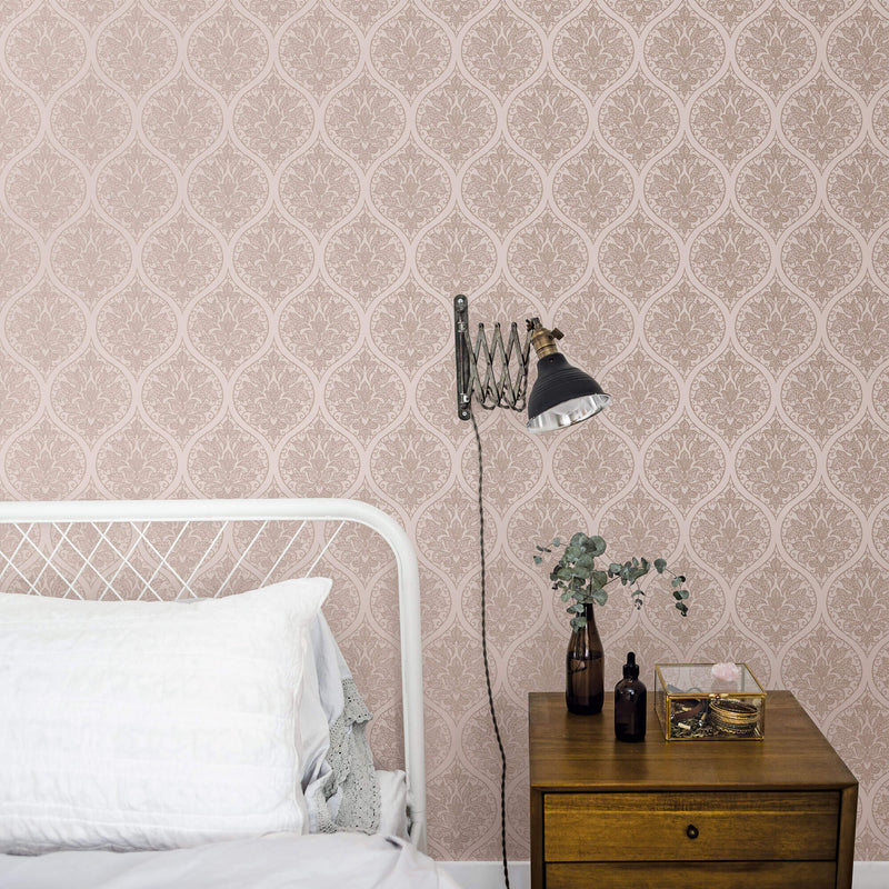 media image for Emporium Ogee Pink from the Emporium Collection by Galerie Wallcoverings 277