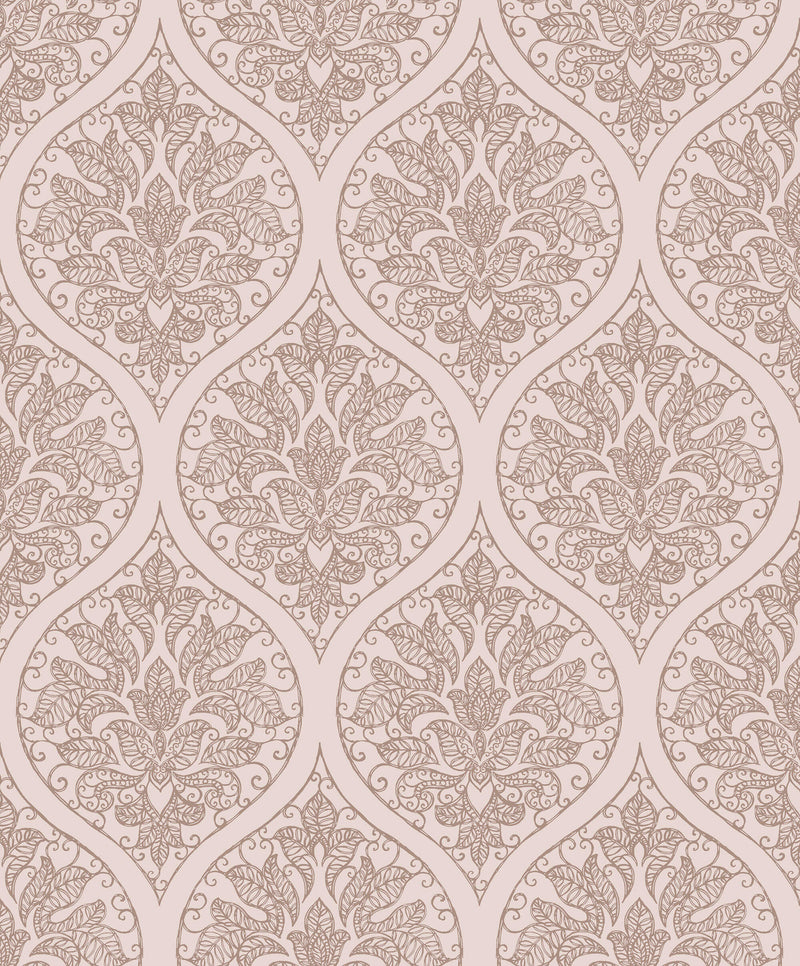 media image for Emporium Ogee Pink from the Emporium Collection by Galerie Wallcoverings 214