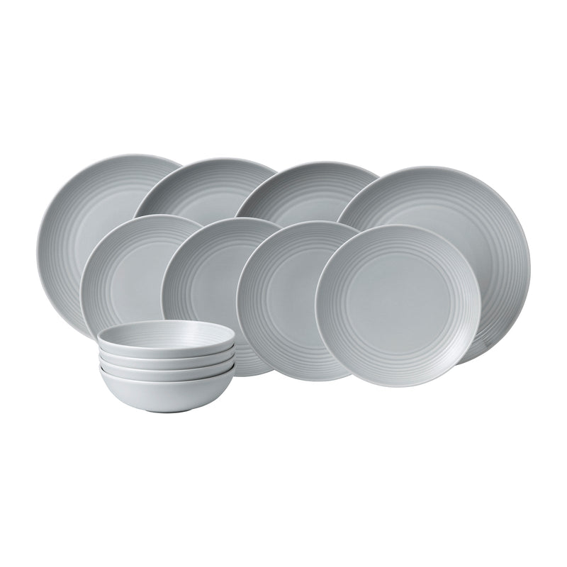 media image for maze light grey 12 piece dining set by new royal doulton 1054416 1 213