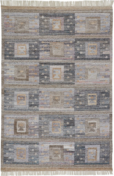 product image for Elstow Hand Woven Gray and Tan Rug by BD Fine Flatshot Image 1 1