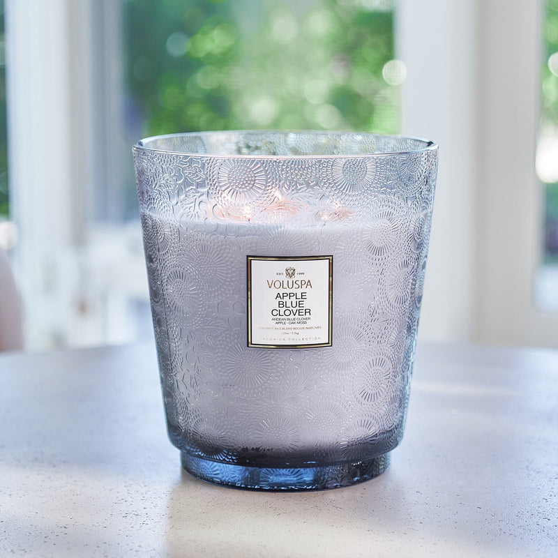 media image for Apple Blue Clover 5 Wick Hearth Candle 220