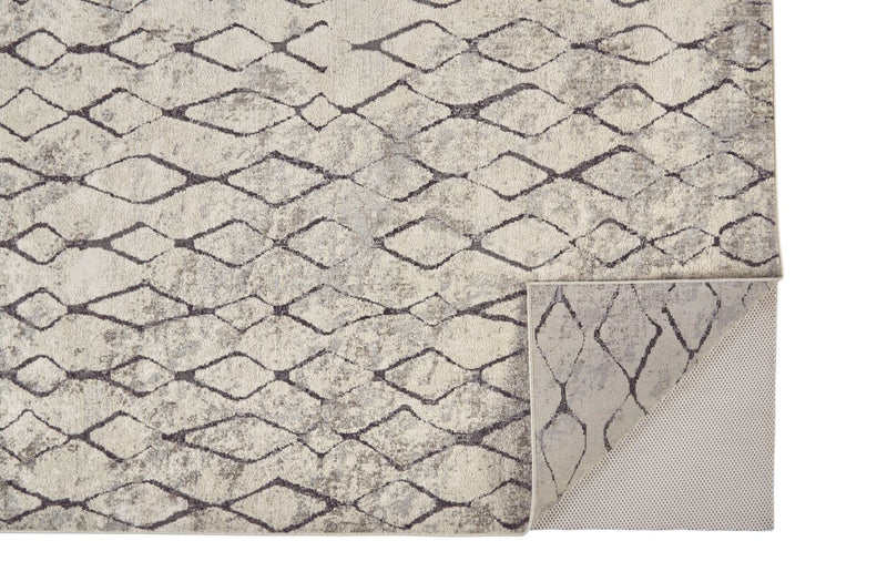 media image for Kiba Ivory and Gray Rug by BD Fine Fold Image 1 271