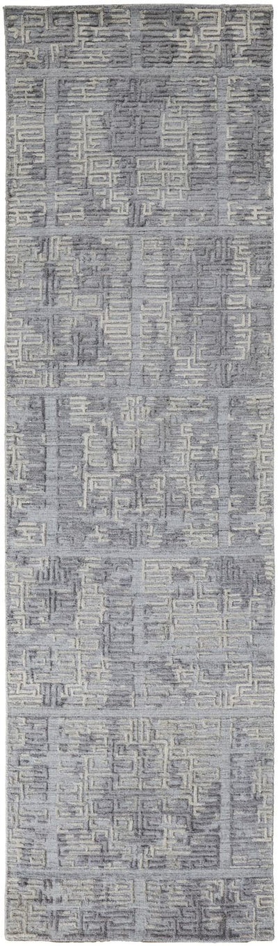 product image for Huntley Hand Woven Gray and Ivory Rug by BD Fine Flatshot Image 1 24