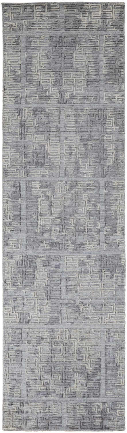 media image for Huntley Hand Woven Gray and Ivory Rug by BD Fine Flatshot Image 1 214