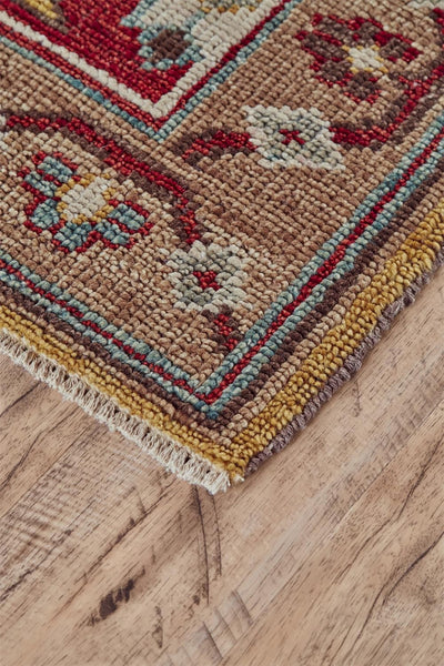 product image for Bashyr Hand Knotted Red and Blue Rug by BD Fine Corner Image 1 32