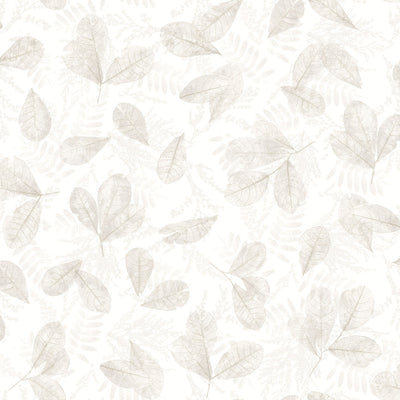 product image of sample fossil leaf toss wallpaper in light beige from the evergreen collection by galerie wallcoverings 1 52