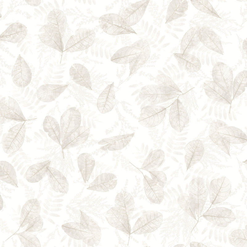 media image for sample fossil leaf toss wallpaper in light beige from the evergreen collection by galerie wallcoverings 1 258