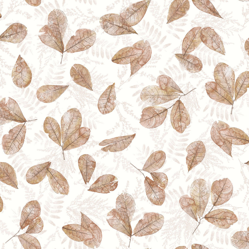 media image for sample fossil leaf toss wallpaper in copper mica from the evergreen collection by galerie wallcoverings 1 213