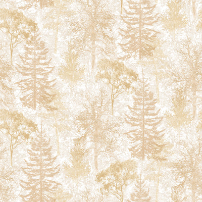 product image for Trees Wallpaper in Ochre/Mica from the Evergreen Collection by Galerie Wallcoverings 89