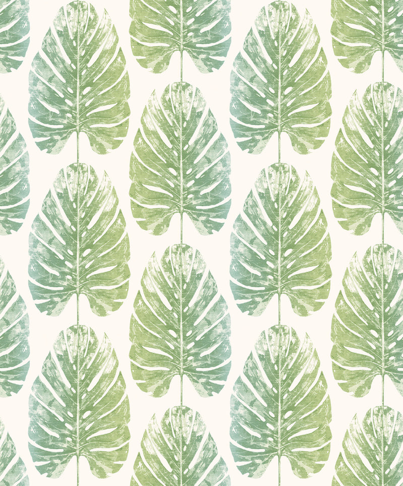 media image for Leaf Stripe Wallpaper in Green/Turquoise from the Evergreen Collection by Galerie Wallcoverings 20