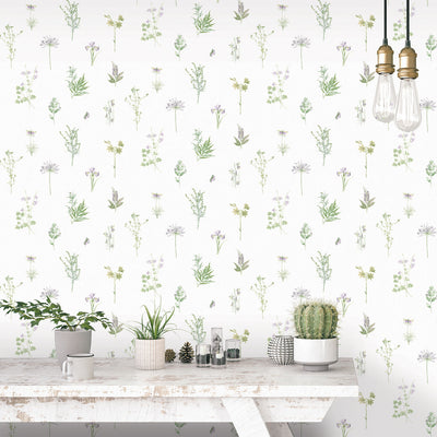product image for Botanical Wallpaper in Multicolor from the Evergreen Collection by Galerie Wallcoverings 64