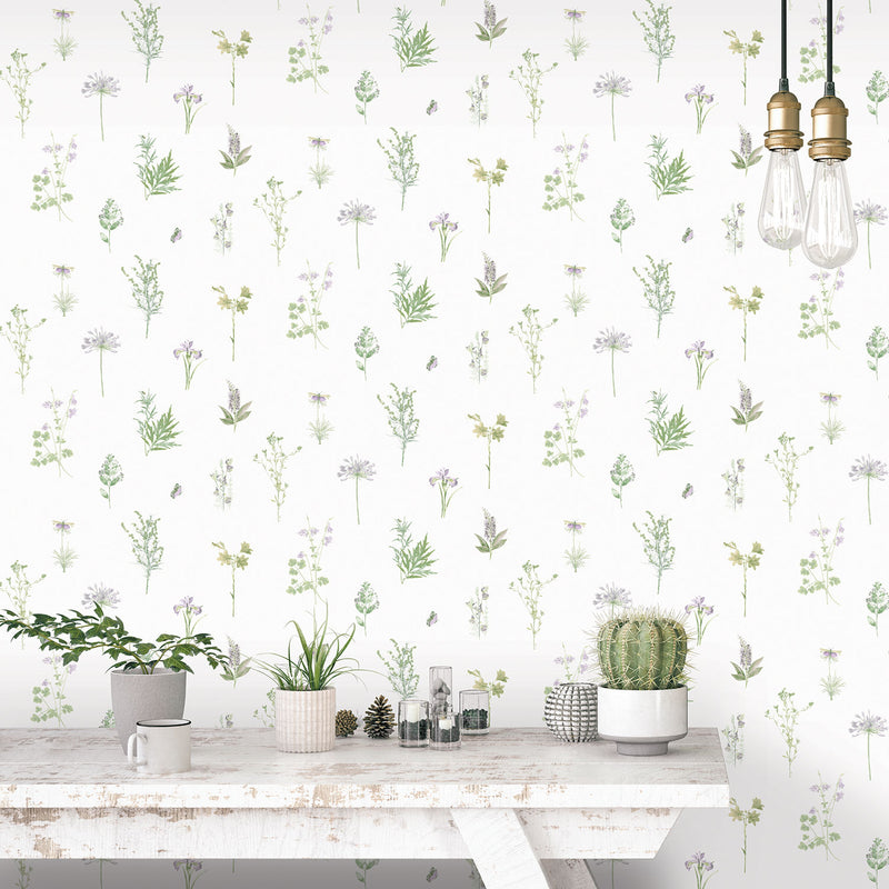 media image for Botanical Wallpaper in Multicolor from the Evergreen Collection by Galerie Wallcoverings 291