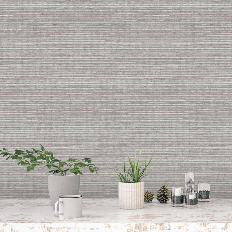 media image for Grasscloth Wallpaper in Medium Grey from the Evergreen Collection by Galerie Wallcoverings 225