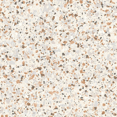 product image of Terrazzo Wallpaper in Copper/Grey/Mica from the Evergreen Collection by Galerie Wallcoverings 555