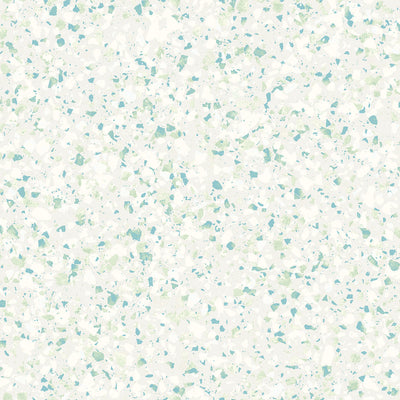 product image of sample terrazzo wallpaper in aqua mica from the evergreen collection by galerie wallcoverings 1 599