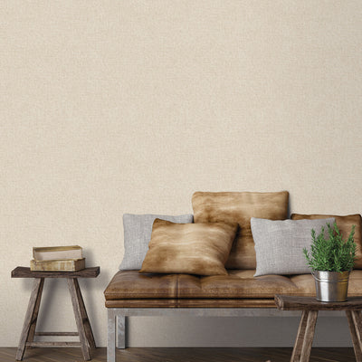 product image for Linen Plain Wallpaper in Taupe from the Evergreen Collection by Galerie Wallcoverings 17