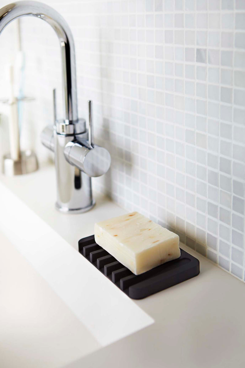 media image for Flow Self Draining Soap Tray by Yamazaki 245