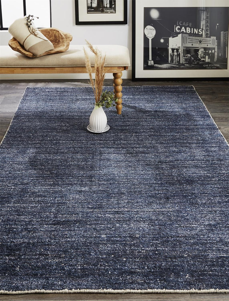 media image for Legros Hand Woven Navy Blue Rug by BD Fine Roomscene Image 1 240