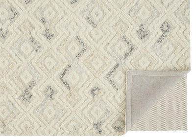 product image for Elika Hand Tufted Ivory and Blue Rug by BD Fine Fold Image 1 96