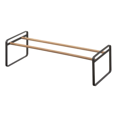 product image of Plain Low-Profile Shoe Rack - Wood and Steel by Yamazaki 528