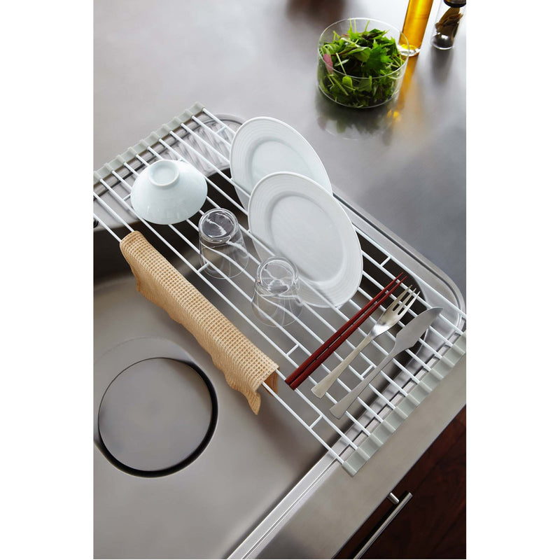 media image for Plate Over the Sink Folding Drying Rack by Yamazaki 246