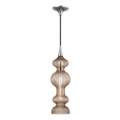product image for hudson valley pomfret 1 light pendant with bronze glass 1600 2 31