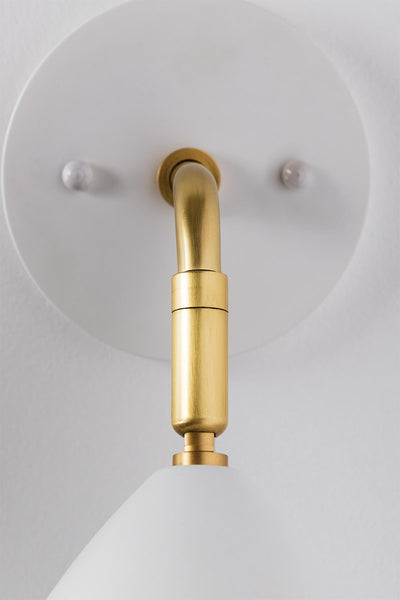 product image for gia 1 light wall sconce by mitzi h308101 agb wh 5 91