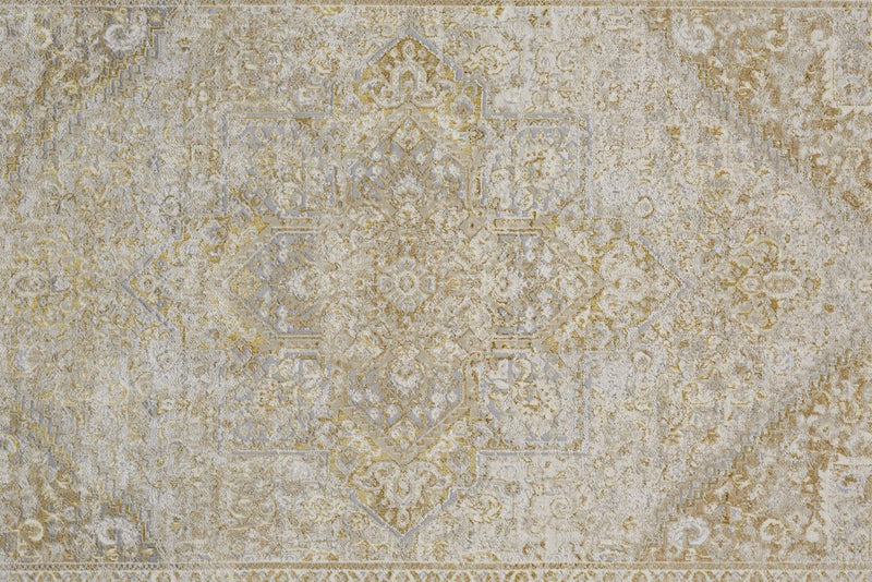 media image for Tripoli Gold and Gray Rug by BD Fine Texture Image 1 285