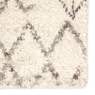product image for Zola Hand-Knotted Geometric Ivory & Brown Area Rug 33