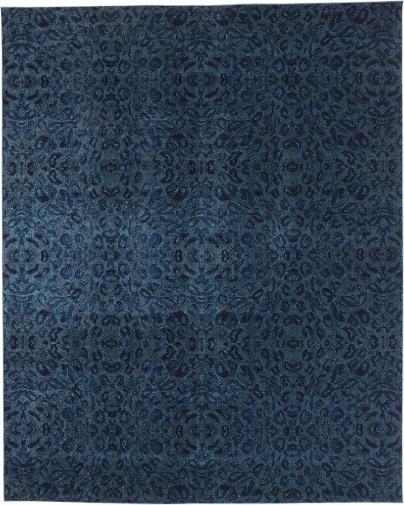 media image for Meera Deep Teal and Ink Blue Rug by BD Fine Flatshot Image 1 267