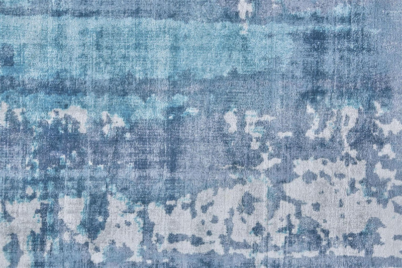 media image for Cashel Hand Woven Navy and Ocean Blue Rug by BD Fine Texture Image 1 26