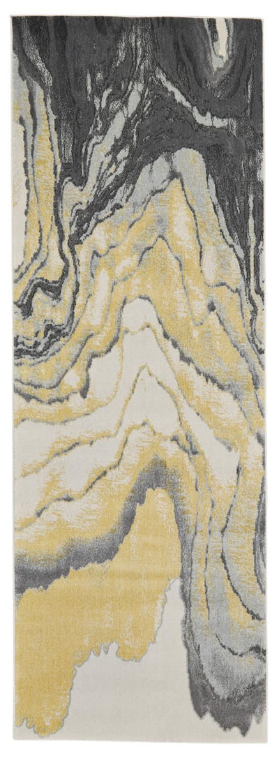 product image for Milania Gray and Yellow Rug by BD Fine Flatshot Image 1 24