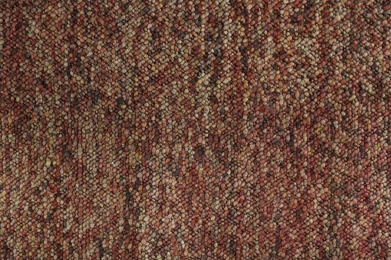 media image for Genet Hand Woven Rust and Brown Rug by BD Fine Texture Image 1 292