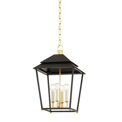 product image for natick 4 light lantern by hudson valley lighting 5119 agb sbk 1 30