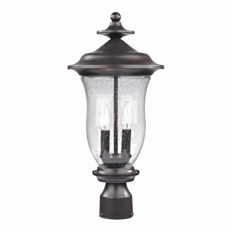media image for trinity 2 light outdoor post light by elk 8002ep 75 3 219