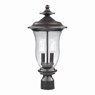product image for trinity 2 light outdoor post light by elk 8002ep 75 4 13