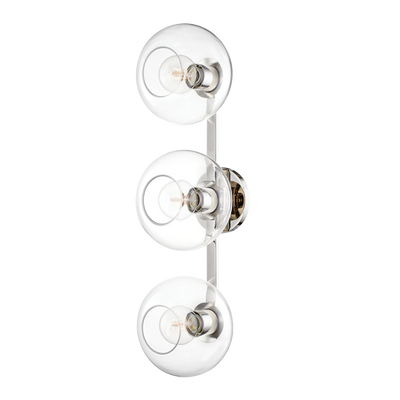 product image for margot 3 light wall sconce by mitzi h270103 agb 6 42