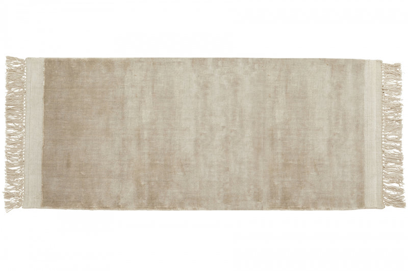 media image for filuca shiny beige carpet w fringes by ladron dk 3 286