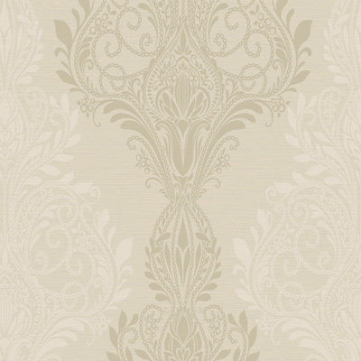 product image of Damask Beaded Wallpaper in Light Taupe 511