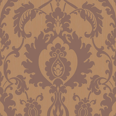 product image of Beaded Damask Wallpaper in Copper/Brown 598